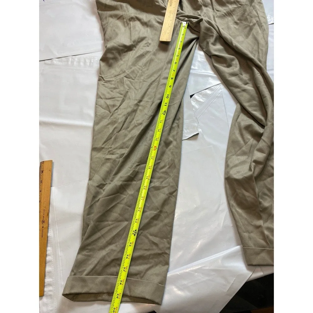 Savane Dress‎ Pants Men's 36x30 Khaki Pleated Front Teflon No Wrinkle NWT